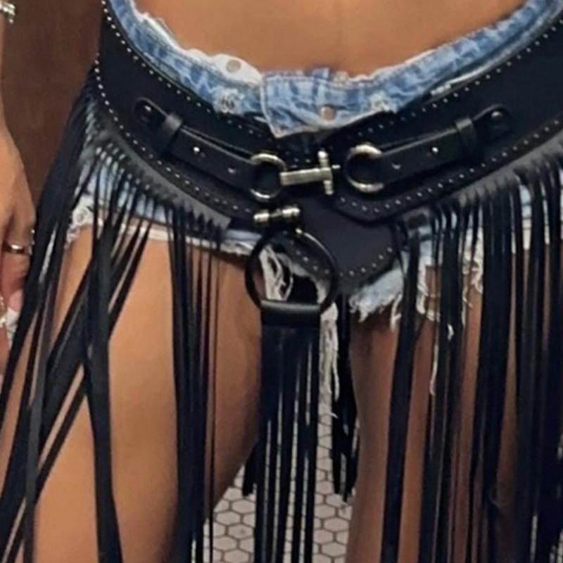 Waist Belt Rock and Roll for Club Cowgirl Rock and Roll Punk Vintage Belt Hot Girl WaistChain Studded Sexy Belt