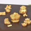 Feng Shui Auspicious Fa Cai Money Tree Gold Ingot Bag Lucky Fortune Spring Festival Mascot Desktop Ornament Car Home Decor Craft