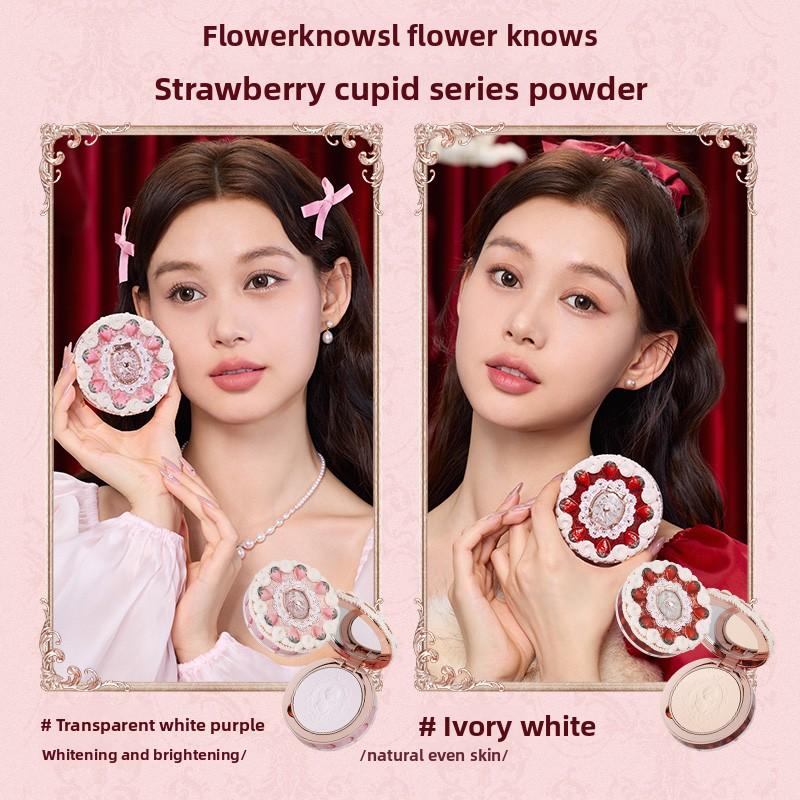 Flower Knows Strawberry Cupid Professional Makeup Set For Women Full Kit Gift Box Eyeshadow Lip Cream Blush Compact Powder Sets