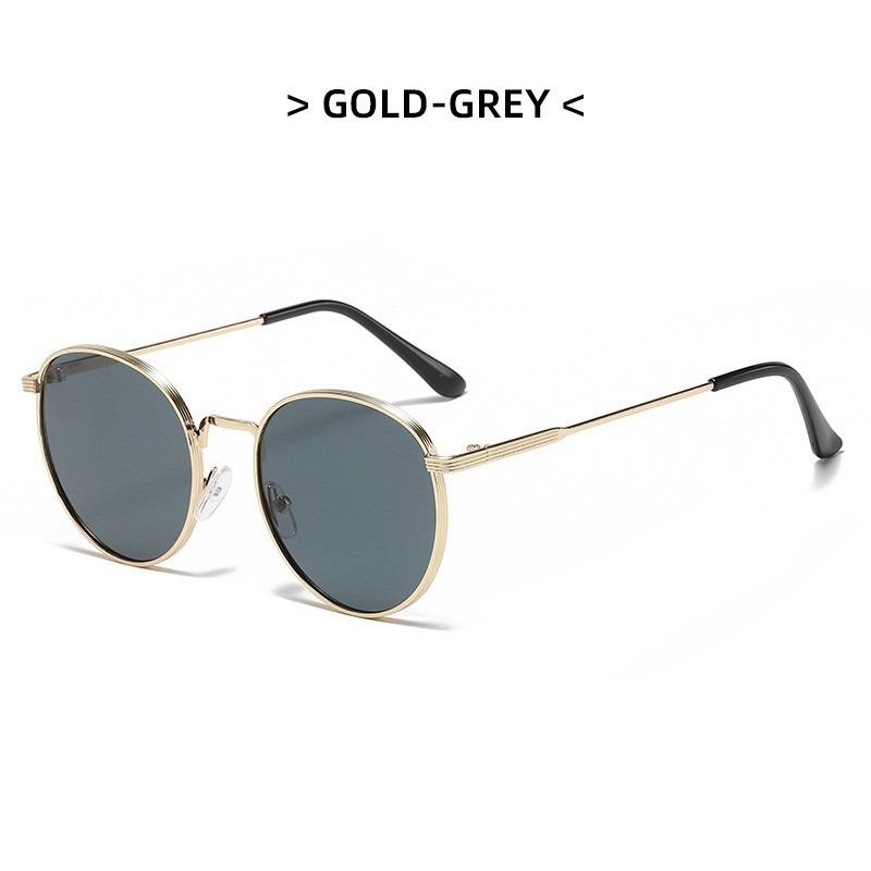 Women Men Sunglases Round Sun Glasses New Women's Metal Frame Fishing Glasses Eyewear UV400 Shades for Lady