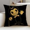 BBendy and the Ink MachineS Cushion Cover Breathable and Skinfriendly Linen Pillowcase Square Removable and Washable Cushion
