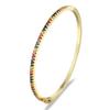 Nidin New Design High Quality Charm Rainbow Bracelet Copper Zirconia Rhinestone Cuff Bangle Trendy Jewelry Gift For Women Girls