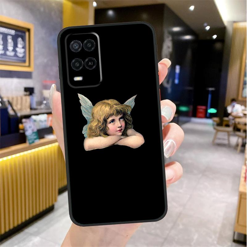 Renaissance Angel Aesthetic Case For Oppo A80 A40 A60 A18 A38 A58 A78 A98 A96 A76 A16 A94 A74 A54 A15 A17 A57 A77 A5 Pro