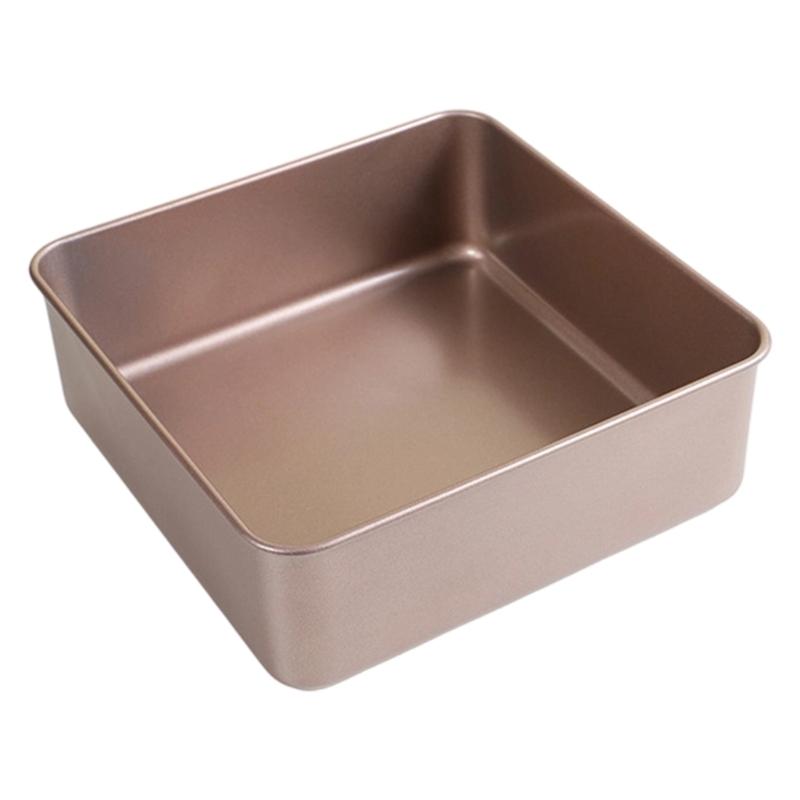 Deep Square Cake Pan with Coated Interior for Water Bath Cake Baking, Tall Recipes, Family Use, and Square Serving