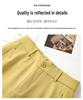 Women's Spring 2026 Nine-Tenth Length Curved Leg Wide-Leg Pants - Loose, Petite, Straight-Leg Suit Style