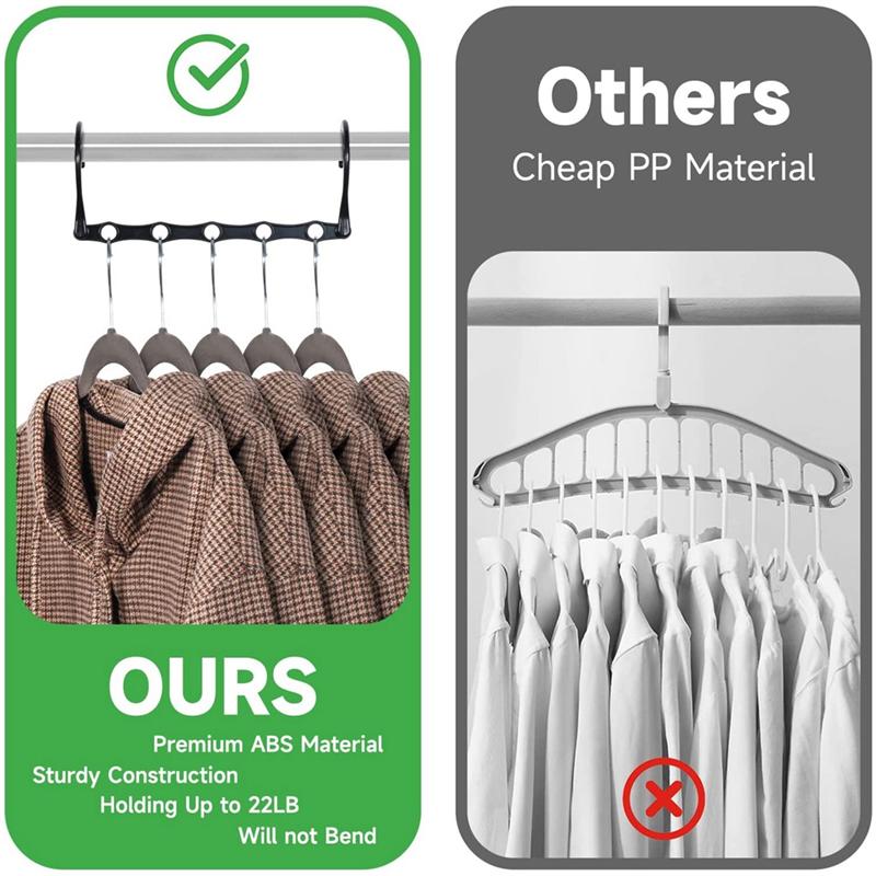 A20F-10 Pack Hanger Organizer Closet Hangers Shirt Organizer Closet Organizer Hangers Space Saving