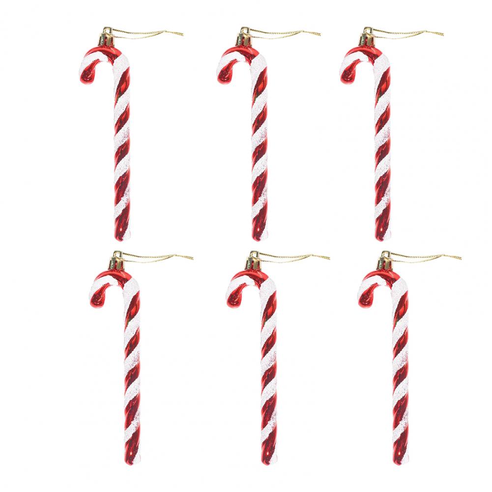 Realistic Candy Cane Decoration Christmas Candy Cane Ornaments Set 6 Plastic Twisted Candy Canes 12 Green White Xmas for Holiday