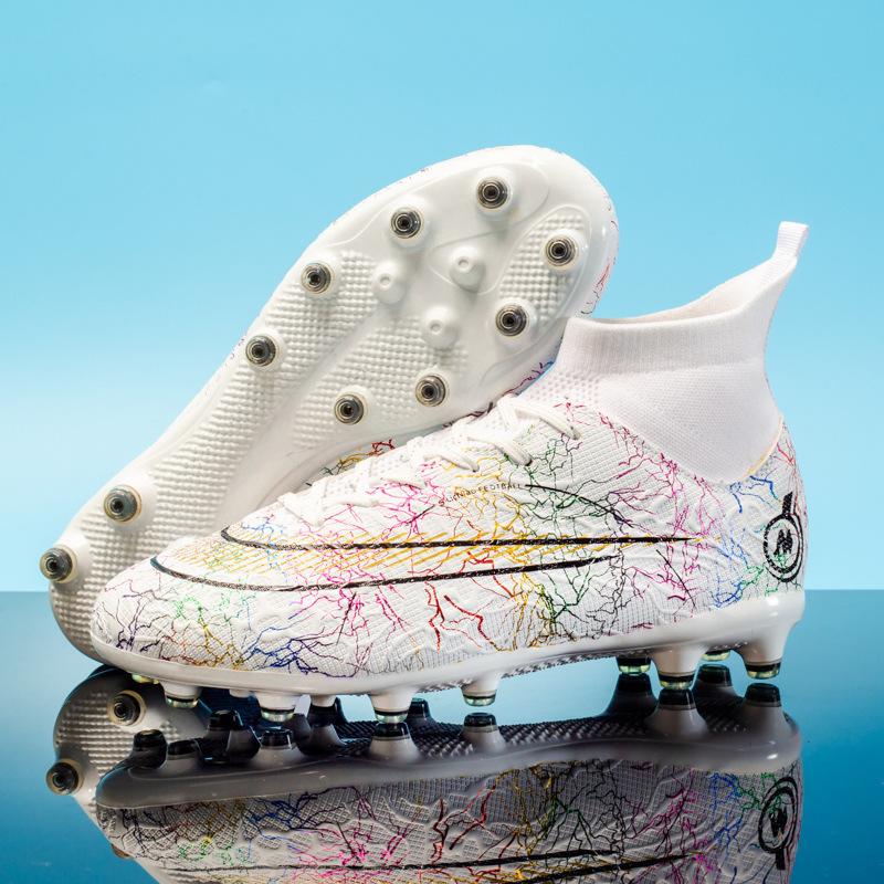 One 2025 high-top football shoe Boys' student spike shoes Girls' game training sports shoes