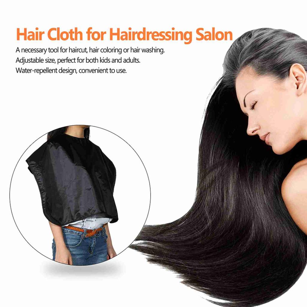 Hair Cutting Collar Salon Water Proof Hairdressing Cape for Haircut Hair Coloring Hair Washing Black