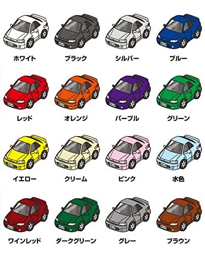 MKJP Custom Keychain Toyota Corolla Levin AE111 Base: White Car Color: Orange