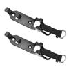 2PCS Shovel Holders, Metal Shovel Mounts for Roof Rack, Quick Release Mount Kit for Trucks Boats, Wall Mounting Brackets Black