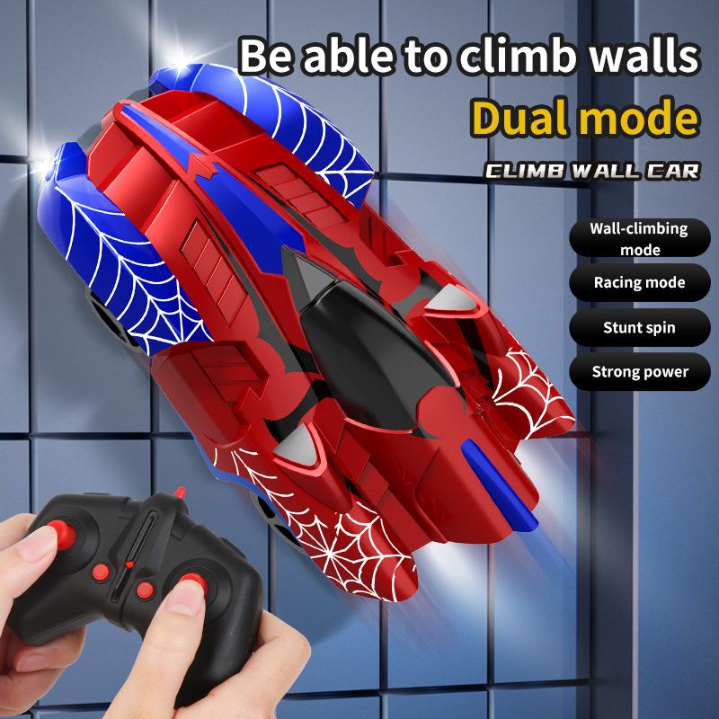 Dual Mode Wall-climbing Vehicle Stunt Wall-climbing Car Electric Remote-controlled Car with Rechargeable Lithium Battery for Boy Christmas Gifts Toy
