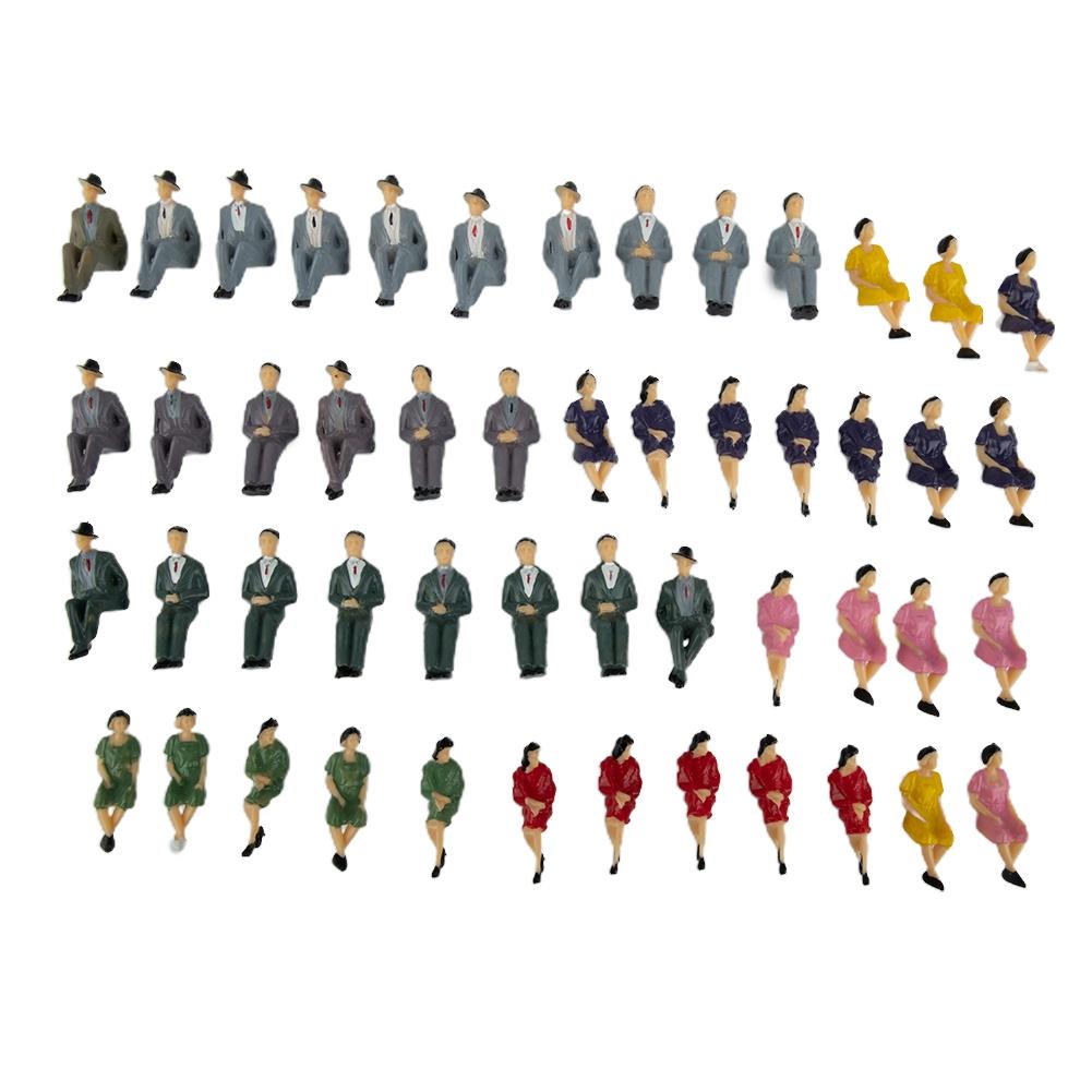 Multicolor Sitting Figures Painted People Sitting 20x44x34 Mm