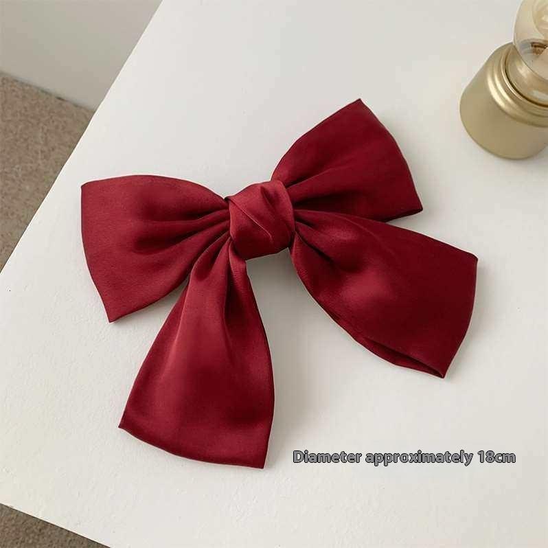 Oversized Bow Clip for Back of Head, Velvet Christmas Hair Claw, Large Hair Clips for Women, Elegant Bow Hair Accessories