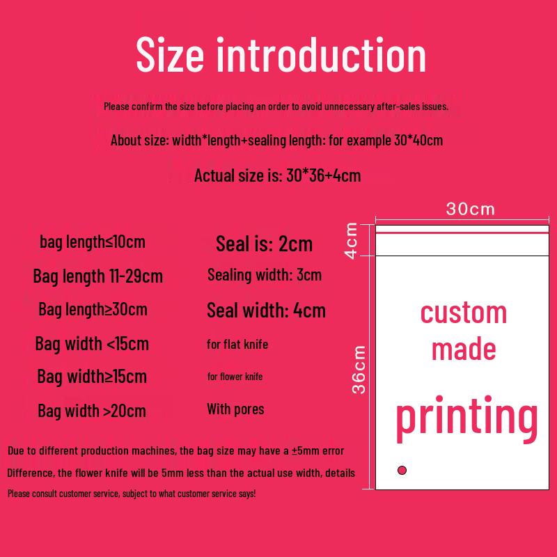 Transparent Self-Adhesive PE Flat Mouth Plastic Bag for Clothes