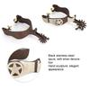 Low Carbon Steel Elegant Appearance Hand Sculpture Cowboy Horse Boot Spurs Decoration for