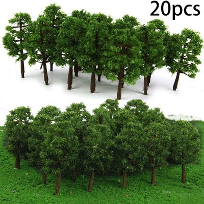 20 Stücke 8 cm Mini Modell Bäume Micro Landschaft Dekor Zug Layout Zubehör Diy