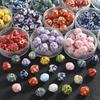 Retro Colored Irregular Ceramic Rhombus Beads for Bracelets
