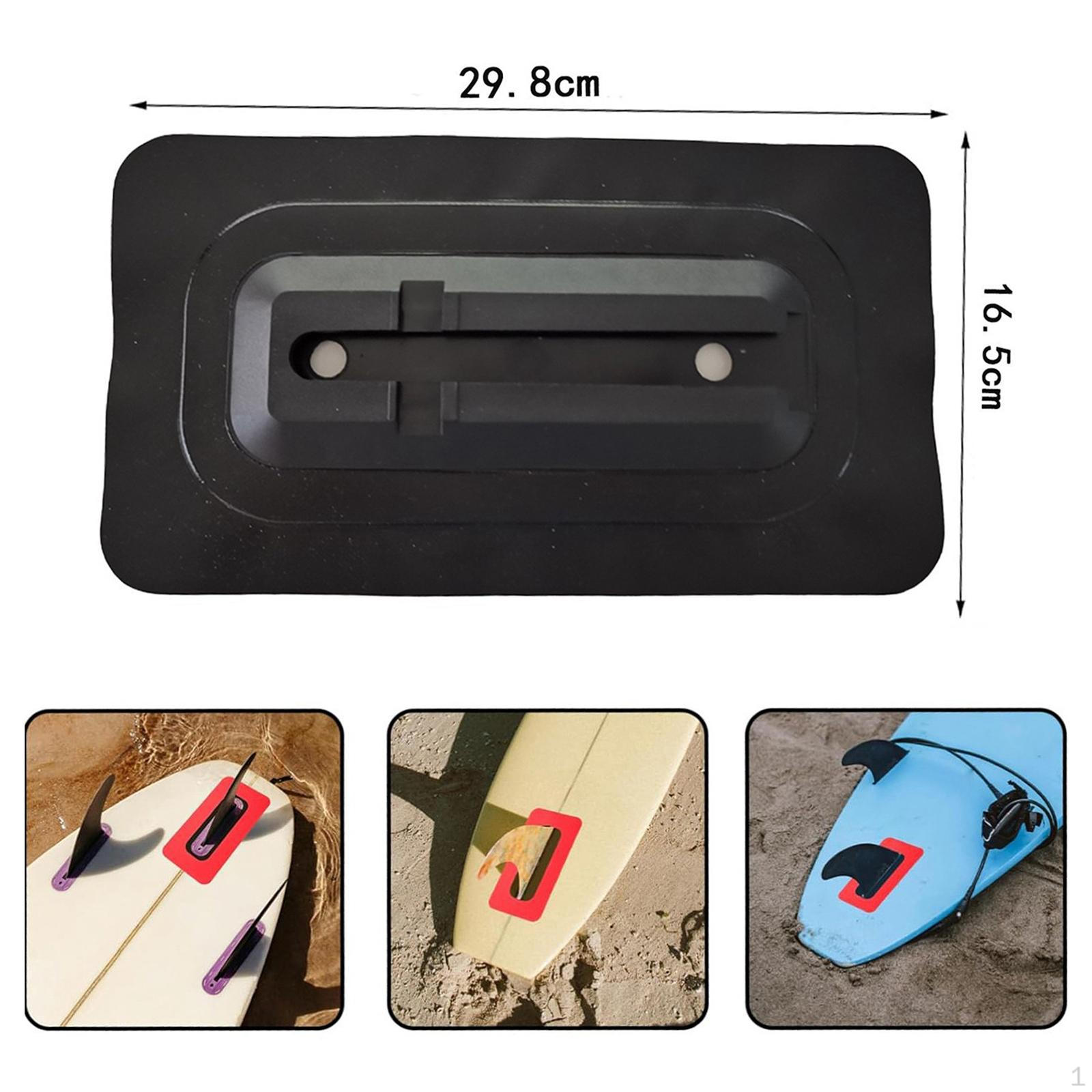 

Center Fin Base for Surfboard Easy Install Part Replacement Funboard And Longboard чорний