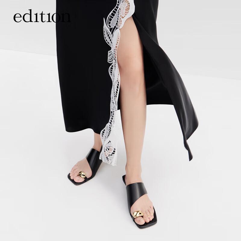 Edition Cool-Touch Acetate Lace Patchwork Slip Dress