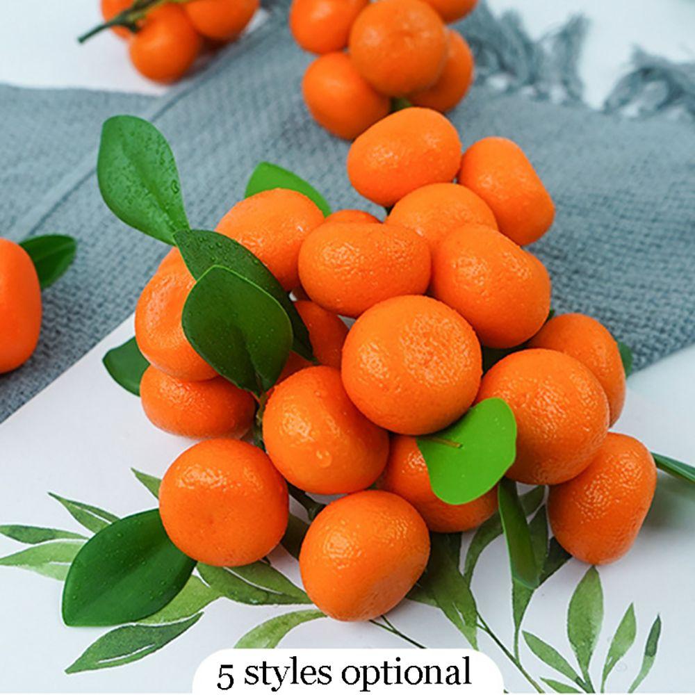 and Leaves Fruit Display Imitation Fruits Artificial Fruit Party Decor Fake Oranges Tangerine Model