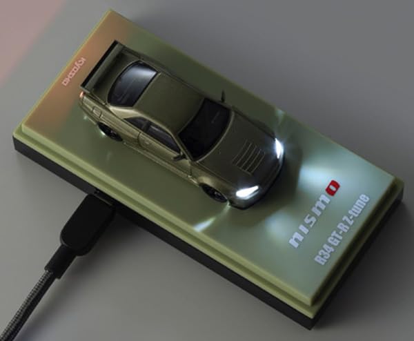 Kyosho Original Scale Nismo R34 Finished Model K07130LMJ 1/64 [MOTN] GT-R Z-tune LED-Equipped (Millennium Jade)