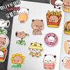 50pcs/Set Bubu And Dudu Panda Bear Sticker Food Serise Waterproof Cartoon Bear and Panda Sticker Toys