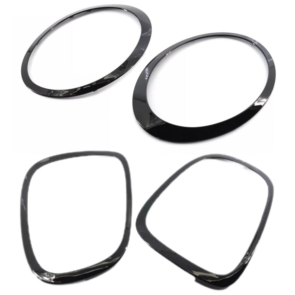 BLH1 Headlamp Bezel Tail Light Trim Ring Glossy Black for Mini Cooper F55 F56 F57 with Installation Tool