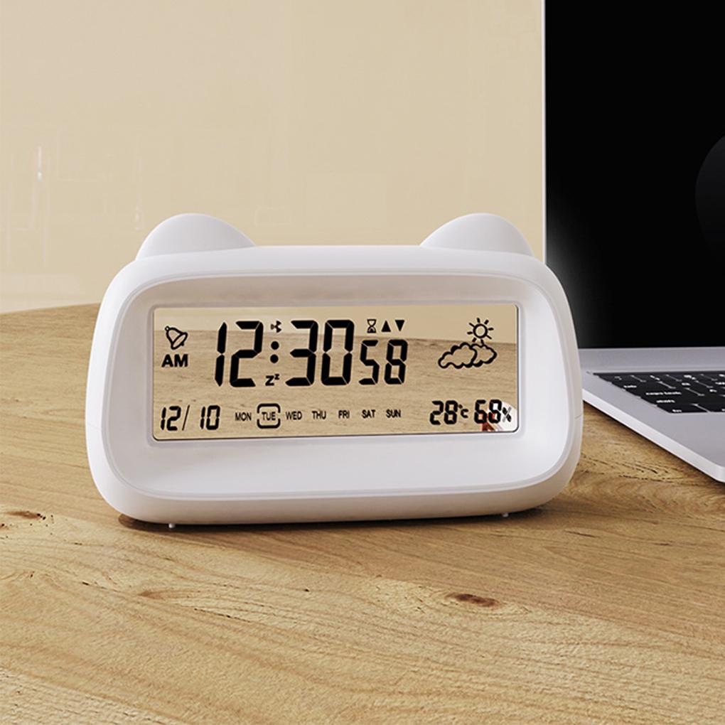 Desk Decorations Table Clock Bedroom Decoration Led Digital Alarm Clock Data Times Calendar Electronic Multi-function Desktop