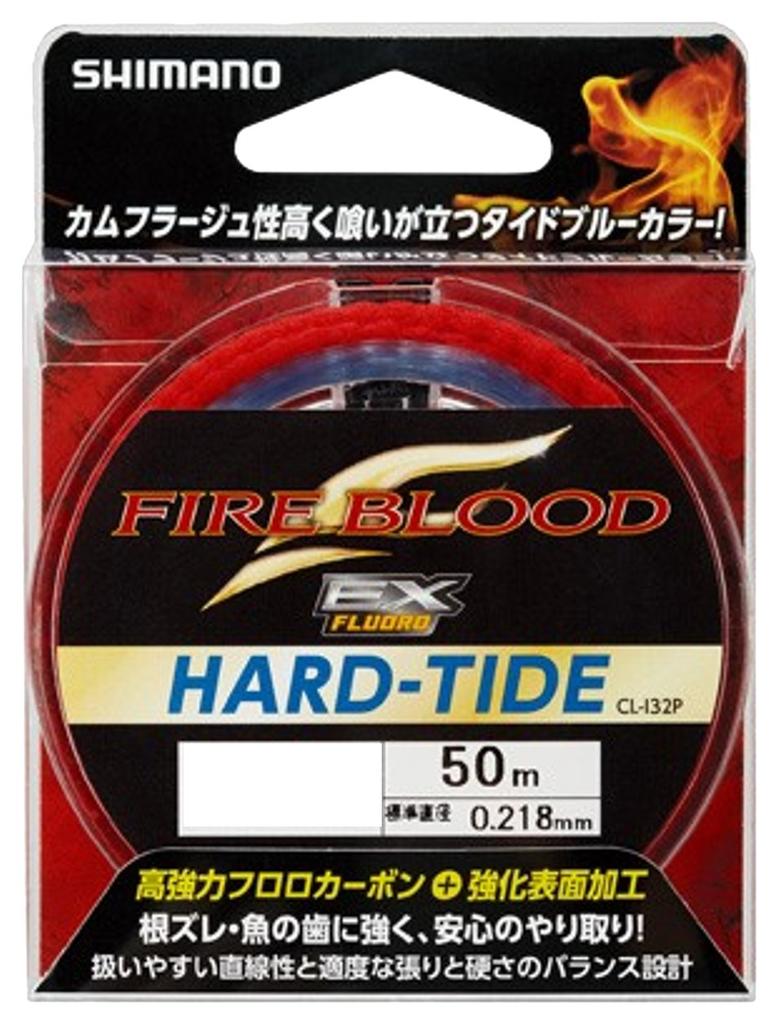 Shimano Harris Fireblood EX Hard Tide Fluorocarbon 50m #4 Tide Blue CL-I32P Fishing Line