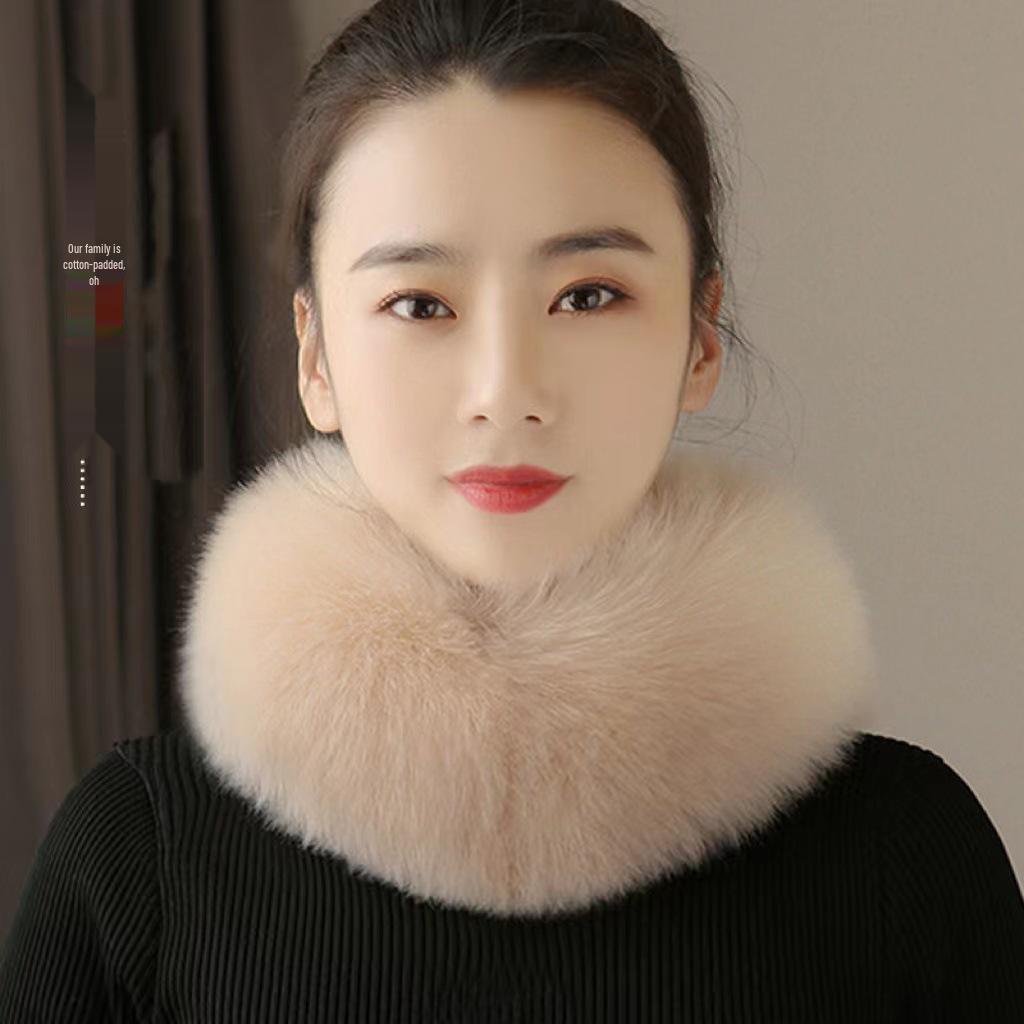 Celebrity Winter Fur Collar Scarf: Versatile Neck Warmer for Men & Women