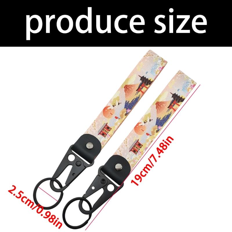 1 Pair Nylon Wristband Keychain With Unique Style For Car Key And Backpack Accessories Universal Key Strap Lanyard
