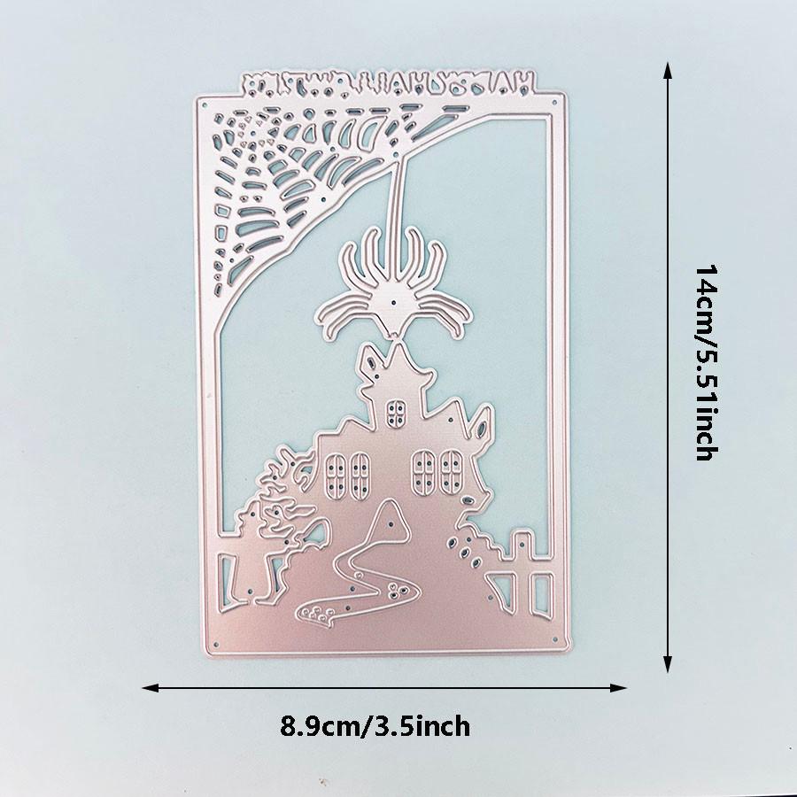 Halloween Spider Castle Metal Cutting Die Stencil Template For DIY Embossing Paper Photo Album Cards Making Scrapbooking Die Cut