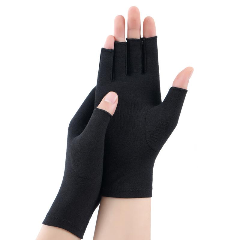 Guanti Compressivi Senza Dita Con Punti Antiscivolo in Silicone Sottili Elastici Per Mani Per Adulti Uso Quotidiano Lavoro Guida Digitazione e Artigianato Uso Primaverile