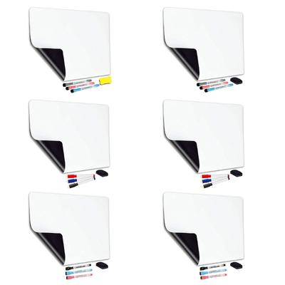 Fridge Message Board Sheet Self Adhesive with Drying Erase 3 Markers Magnetic Whiteboard for Refrigerator Shopping List