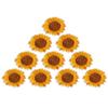 20 Stück DIY Bastel Sonnenblumen Stickerei Aufnäher Stickerei Zubehör Aufnäher zum Aufnähen Kleidung Dekoration
