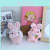 Adorable Pink Bunny Plush Toy Keychain Soft And Cuddly Backpack Charm Gift