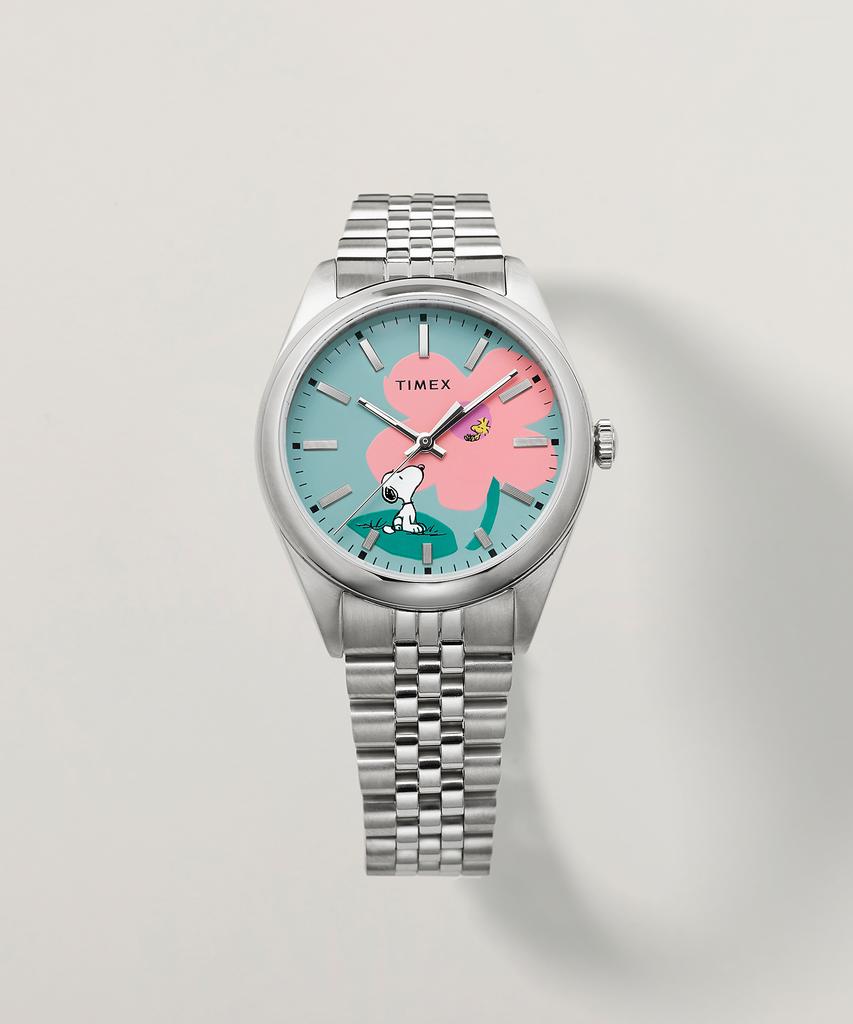 Taimaegseu X Peanuts Legacy Snoopy Flower Metal Watch 36Mm
