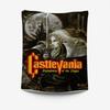 Dark Fantasy Warrior Tapestry  Intricate Mythical Design Perfect for Game Room or Man Cave Decor Large Wall Hanging Artwork