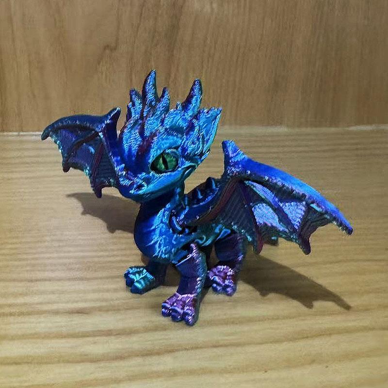 3d Printed Dragon,Fidget Dragons Toy Figurines, Animal Joint Activity Models Desktop Ornaments Simulation Model Figurines Gifts