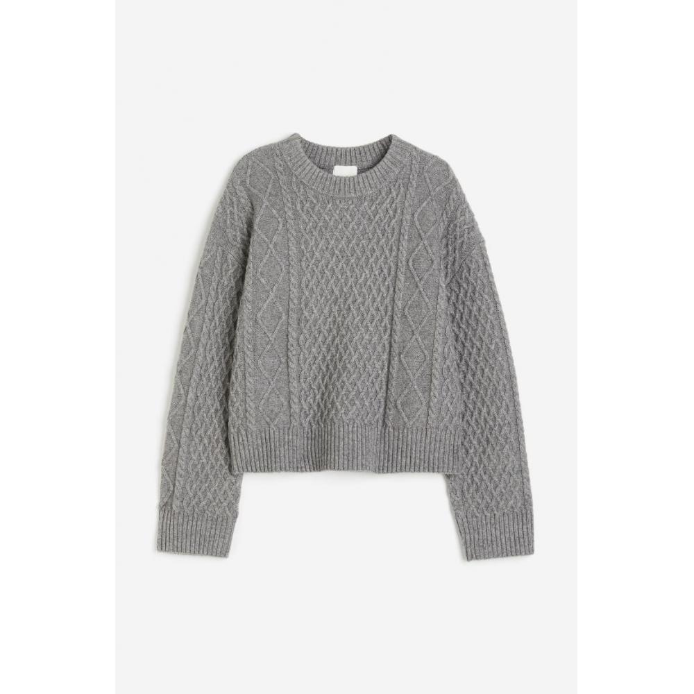 

Свитер вязанной вязки HM серый