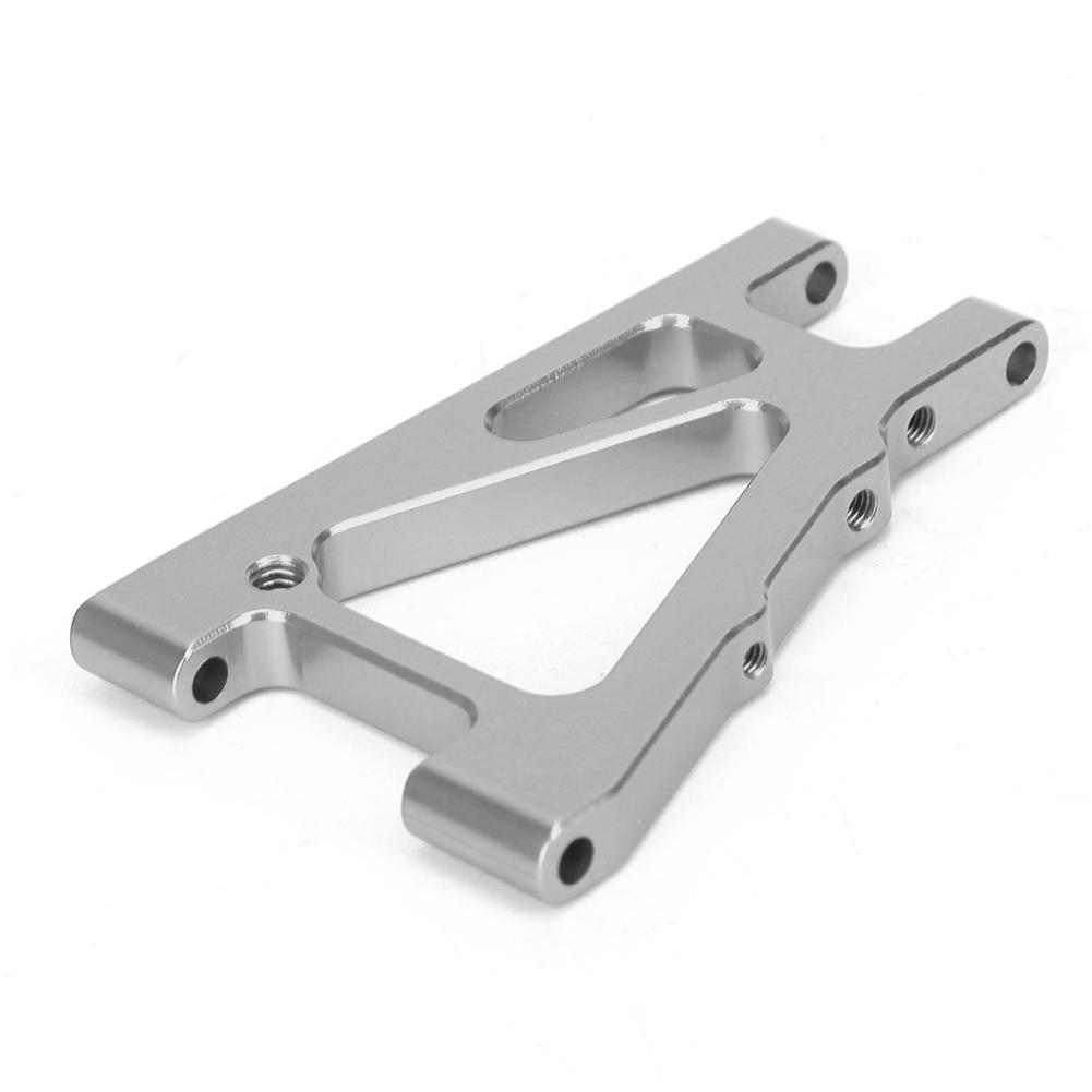 2PCS Alloy Front Lower Arm Upgrade Parts Fit for KYOSHO 4WD Optima 110 Off Road Vehicle(Silver )