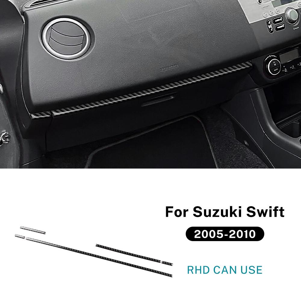 Echter Weicher Karbonfaser-Aufkleber Für Suzuki Swift ZC31S/ZC32S 2005 2006 2007 2008 2009 2010 Auto Mittelkonsole Beifahrer-Zierleiste
