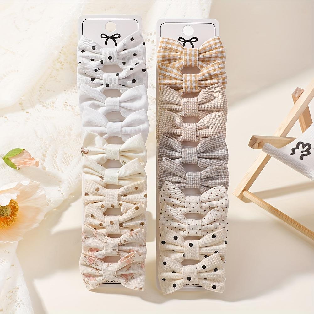 

ДЕТСКИЕ БАНТЫ 20 шт./набор Ручной работы Тканевые С принтом Заколки Бутик Мини-бутик Банты для челки Заколки для волос Инс Маргаритки Зажимы для волос