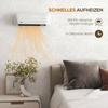 Wall Fan Heater 2000W Ceramic Wall Heater with Fan, 2 Power Levels, LED Display, Thermostat, White