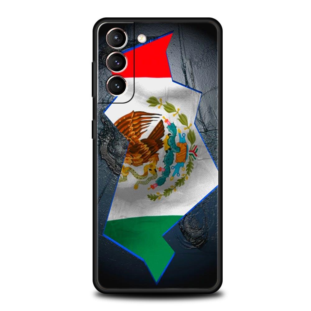 Mexico Flag Phone Case For Samsung Galaxy S24 S23 S22 S20 Ultra S21 FE 5G S10 S9 Plus S10E S8 Soft Silicone Cover