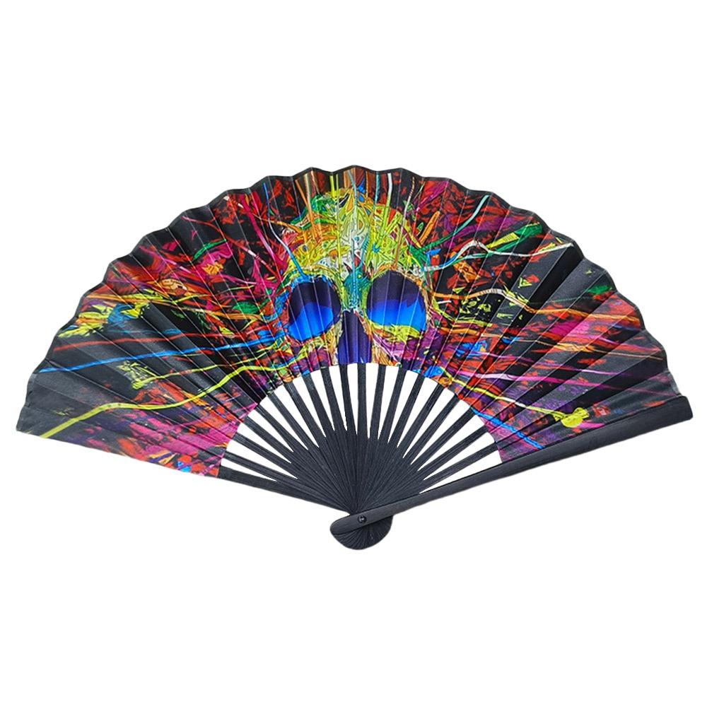 Skládací zářivkový ventilátor, desetipalcový skládací ventilátor Kung Fu pro line dance, večírky a akce