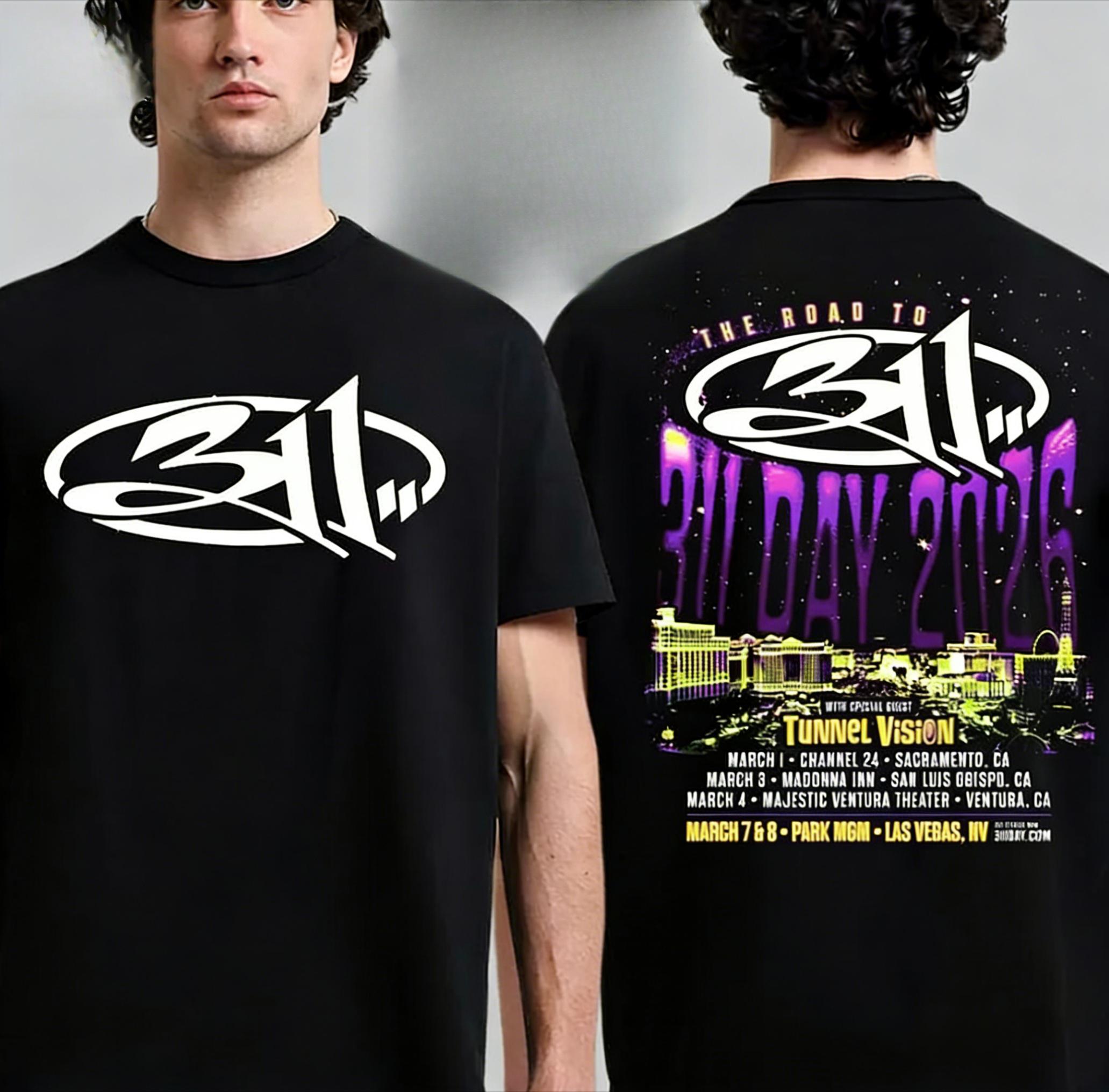 2026 March 11th The Road Leading To 311 in California and Las Vegas New Summer Cotton Tshirt for Tshirts S