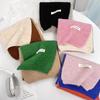 Three-Colour Knitted Scarf Women Winter Warm Scarves Bright Solid Color Design Thickened Shawl Soft Cashmere Pashmina Neck