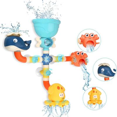 Brinquedos de Banho para Crianças Pequenas Brinquedo de Banheira para Idade 2-5 Tubos DIY Brinquedos de Água para a Hora do Banho
